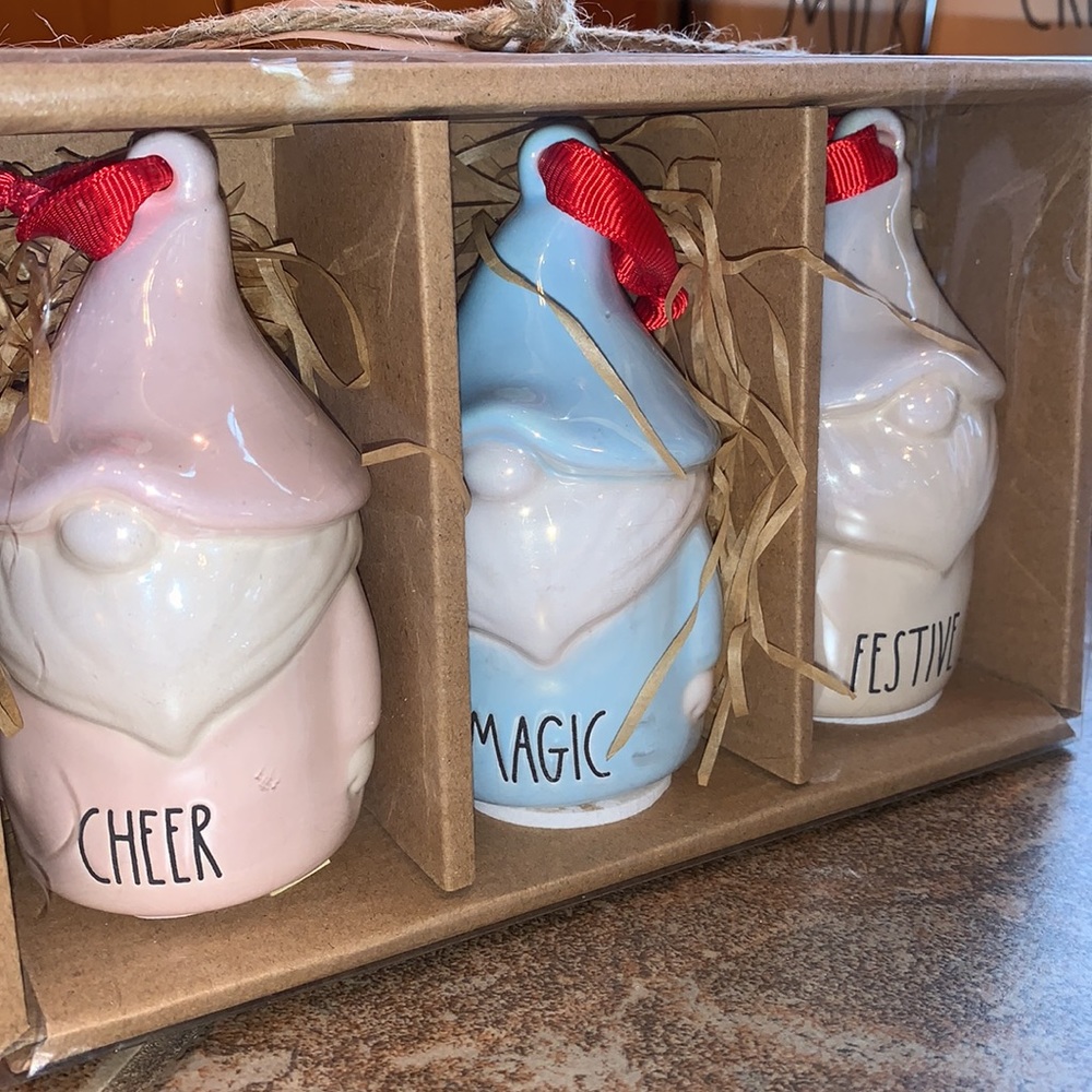 Rae Dunn Iridescent Gnome Ornaments